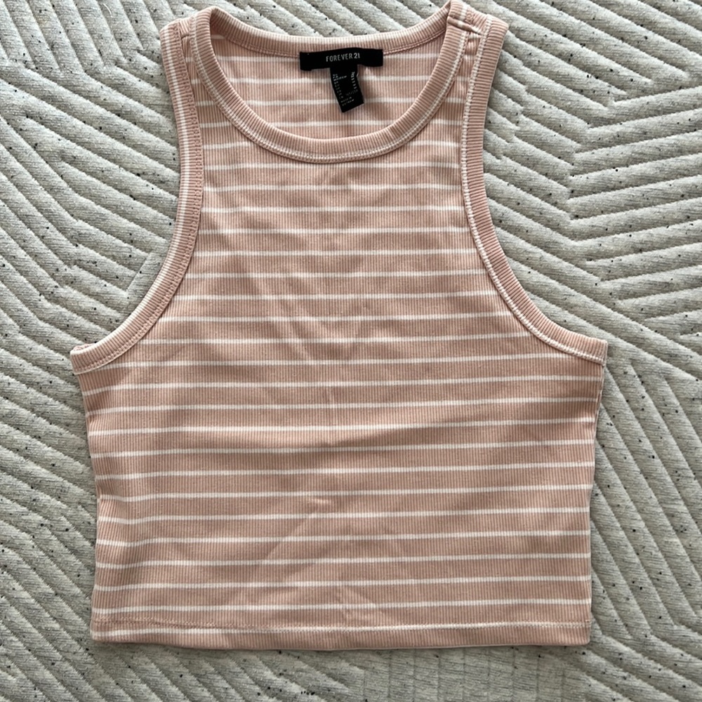 Striped crop tank